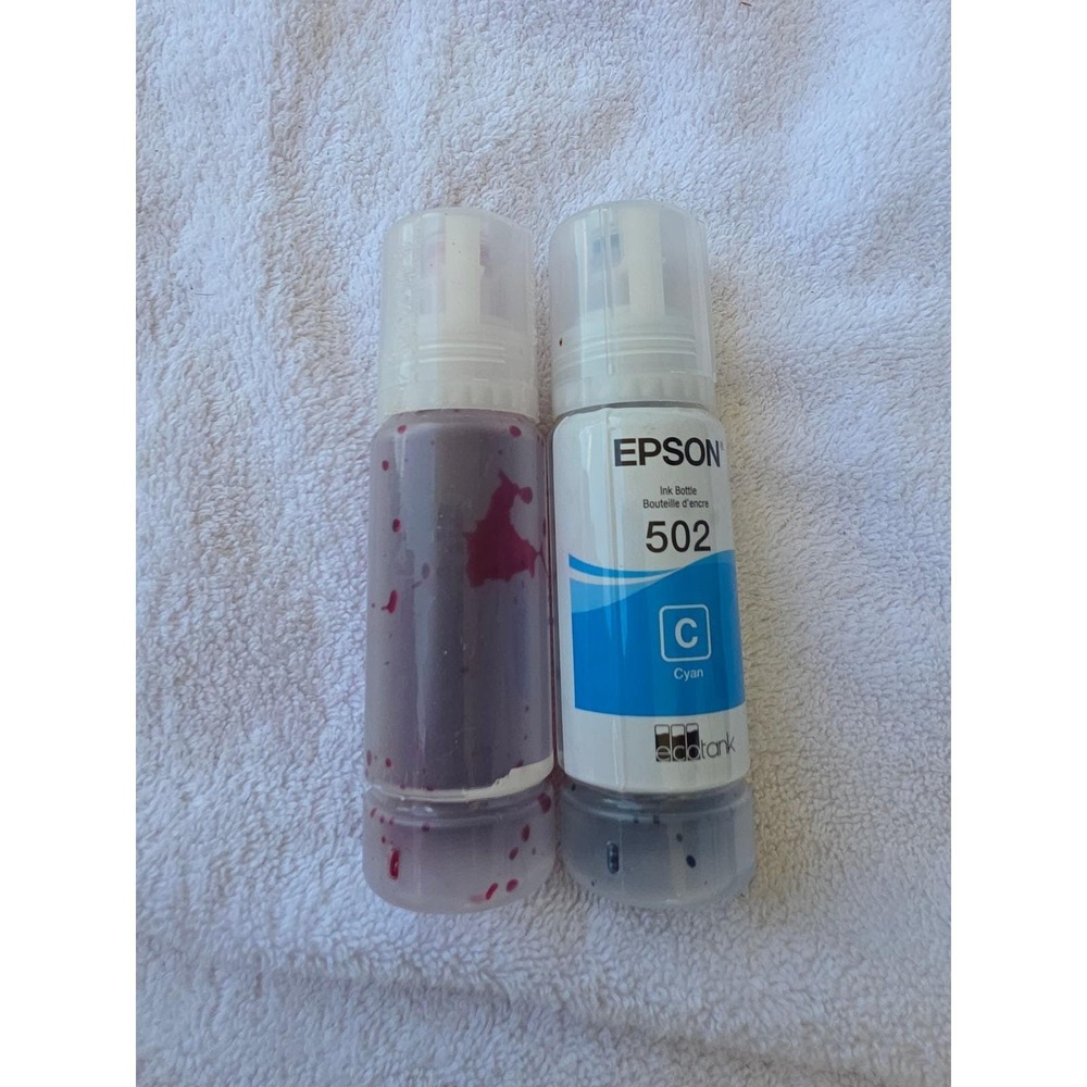 Epson 502 EcoTank Ink Refill Bottles Cyan and Magenta Genuine Ink T502 K3